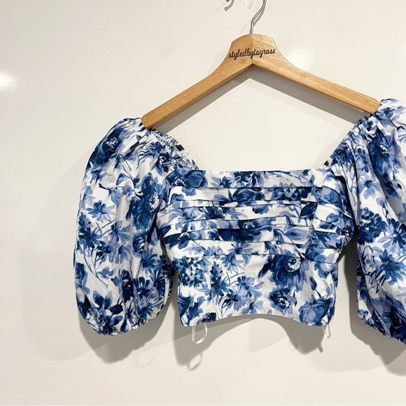 Abercrombie & Fitch Emerson Poplin Sleeve Top - Picture 4 of 7